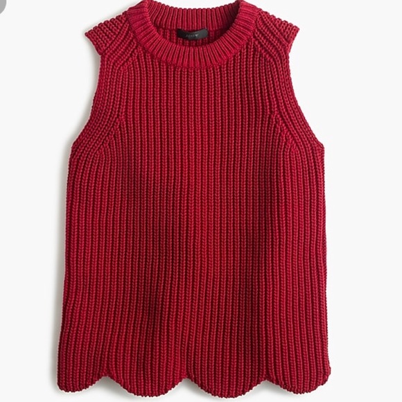 J.Crew Scalloped Sweater Tank - Picture 1 of 4